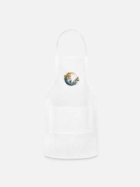 Tranquil Nature Art Print - Adjustable Apron - white