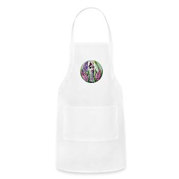 Spring Hyacinth belly Dancer - Adjustable Apron - white - Front - Julia (174cm)