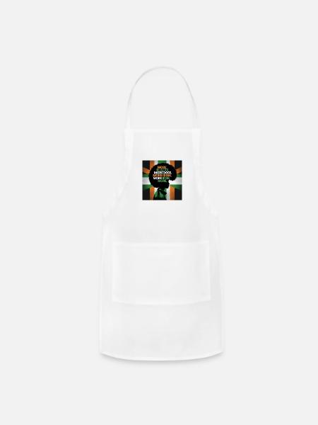 More Blacks More Irish Ireland Flag Anti Racism - Adjustable Apron - white