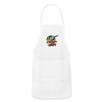 Curious Appetite - Explore & Discover - Adjustable Apron - white - Front - Julia (174cm)