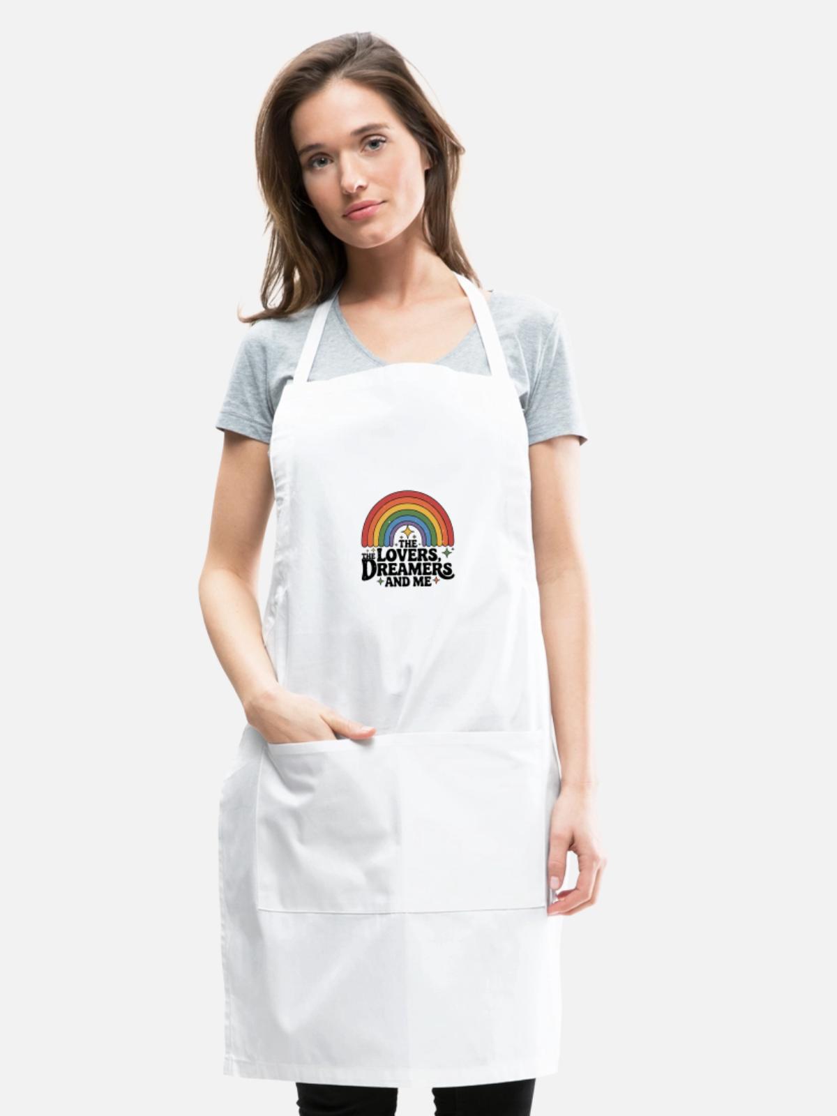 Rainbow Connection - Adjustable Apron - white - Front - Julia (174cm)