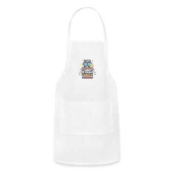 I Have 99 Problems and They're All in My Email Inb - Adjustable Apron - white - Front - Julia (174cm)