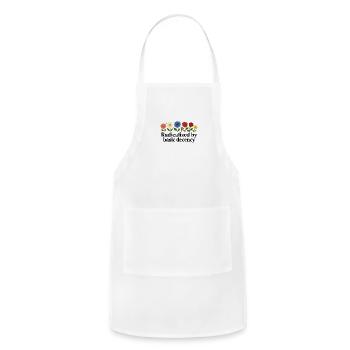 Radicalized By Basic Decency - Adjustable Apron - white - Front - Julia (174cm)