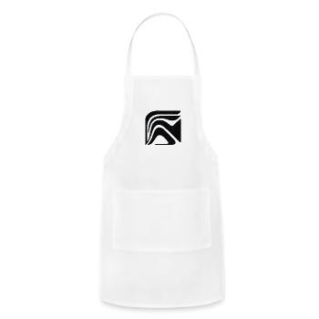 Bold Black Line Art Design" - Adjustable Apron - white - Front - Julia (174cm)
