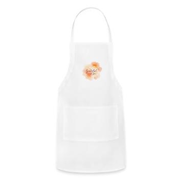 grateful for you - Adjustable Apron - white - Front - Julia (174cm)