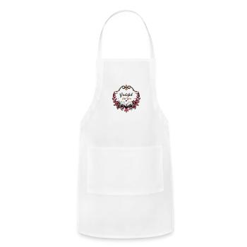 grateful for you - Adjustable Apron - white - Front - Julia (174cm)