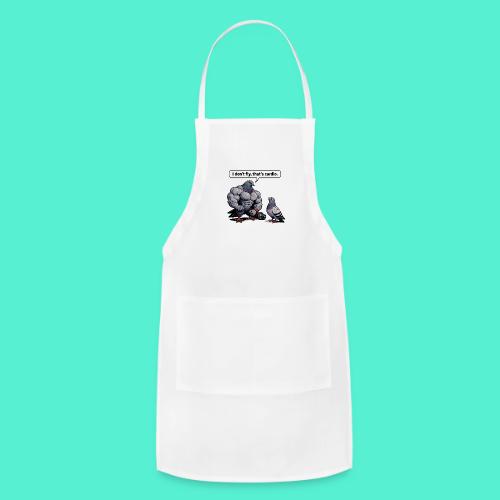 I Don't Fly That's Cardio - Pigeon Meme - Adjustable Apron