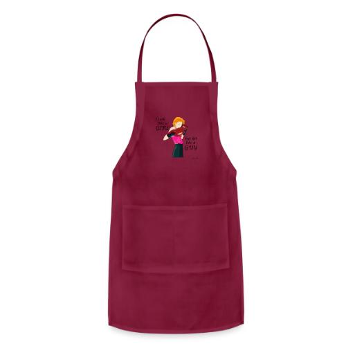 Blonde - I talk like a girl but hit like a guy - Adjustable Apron