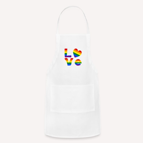 Gay Pride Rainbow LOVE - Adjustable Apron