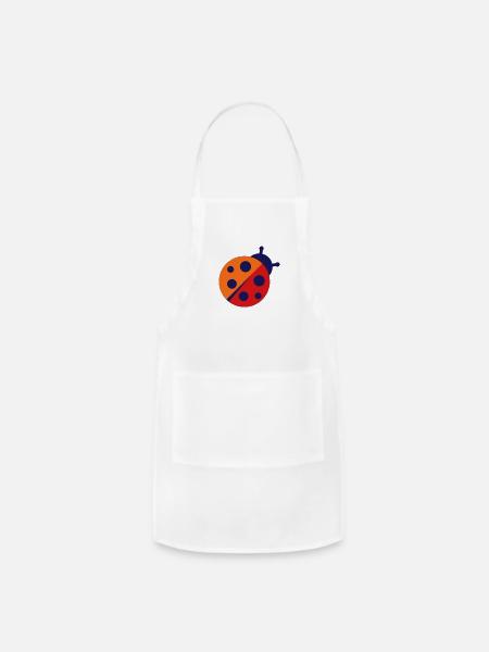 lady bug - Adjustable Apron - white
