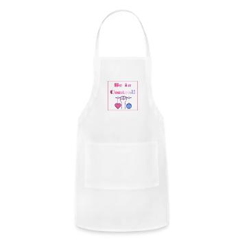 emotional balance - Adjustable Apron - white - Front - Julia (174cm)