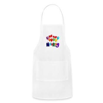 Party Hip, hip hooray - Adjustable Apron - white - Front - Julia (174cm)
