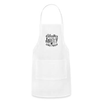wealth money - Adjustable Apron - white - Front - Julia (174cm)