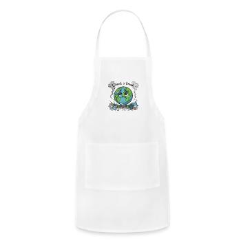 Crying Planet Earth - Adjustable Apron - white - Front - Julia (174cm)