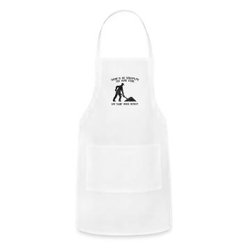 WORK HARD (b) - Adjustable Apron - white - Front - Julia (174cm)