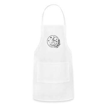 Aquarius:Embrace Your Individuality - Adjustable Apron - white - Front - Julia (174cm)