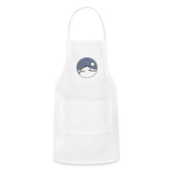 Snow Mountain Peak At Night - Adjustable Apron - white - Front - Julia (174cm)