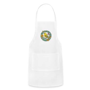 Yellow Finch - Adjustable Apron - white - Front - Julia (174cm)