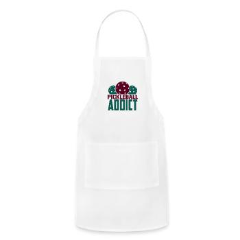 Pickleball Addict - Adjustable Apron - white - Front - Julia (174cm)