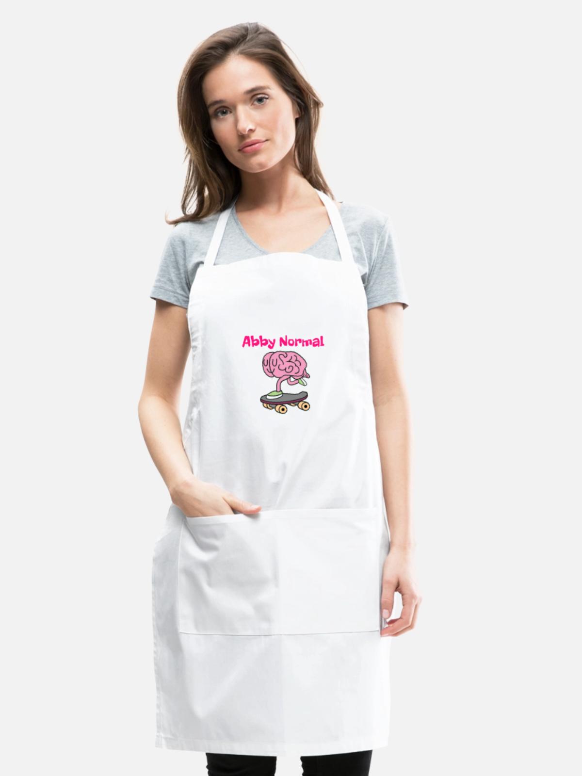 Abby Normal Brainskating - Adjustable Apron - white - Front - Julia (174cm)
