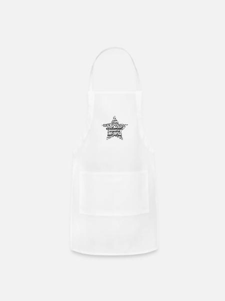 Back to school star black - Adjustable Apron - white