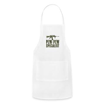 Pew Pew Specialist Airsoftpaintball - Adjustable Apron - white - Front - Julia (174cm)