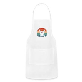 Mothman Retro - Adjustable Apron - white - Front - Julia (174cm)