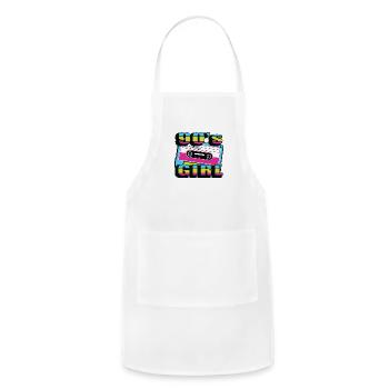 90`s Girl - Adjustable Apron - white - Front - Julia (174cm)