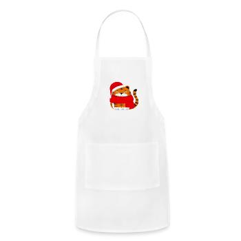 Cute Winter Tiger Cub - Adjustable Apron - white - Front - Julia (174cm)