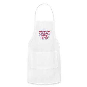 Compass Of My Heart - Adjustable Apron - white - Front - Julia (174cm)