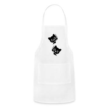 Peekaboo Cats - Adjustable Apron - white - Front - Julia (174cm)