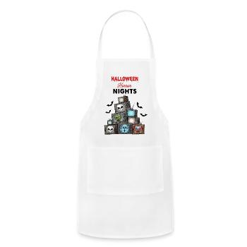 Stacked TV Monsters Halloween - Adjustable Apron - white - Front - Julia (174cm)