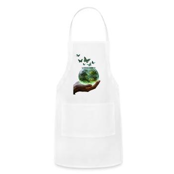 Nature 2.0: Cybernetic Forest Terrarium - Adjustable Apron - white - Front - Julia (174cm)