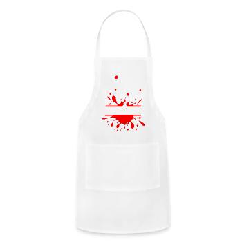 Mud Run Duo – Custom Splash Design - Adjustable Apron - white - Front - Julia (174cm)