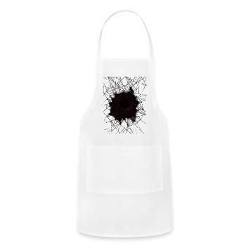 Dark Vortex Web Mandala - Adjustable Apron - white - Front - Julia (174cm)