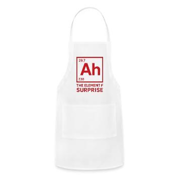AH !!  The element of surprise, PROJECT HAIL MARY  - Adjustable Apron - white - Front - Julia (174cm)