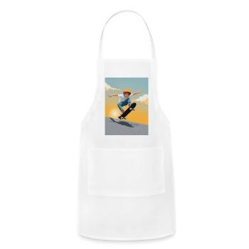 Sunset Kickflip Kid - Adjustable Apron - white - Front - Julia (174cm)