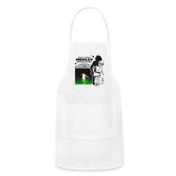 Midnight Echoes Collage - Adjustable Apron - white - Front - Julia (174cm)
