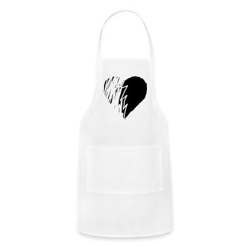 Broken heart - Adjustable Apron - white - Front - Julia (174cm)