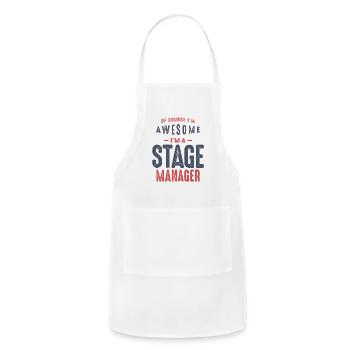 Stage Manager - Adjustable Apron - white - Front - Julia (174cm)