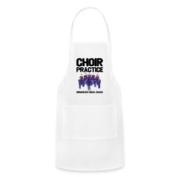 Choir Practice Organized Vocal Chaos - Adjustable Apron - white - Front - Julia (174cm)