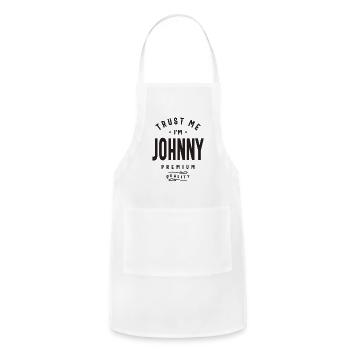 Trust Me I'm Johnny - Johnny Name - Adjustable Apron - white - Front - Julia (174cm)