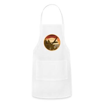 RC Airplane Glider Model Aircraft Pilot - Adjustable Apron - white - Front - Julia (174cm)