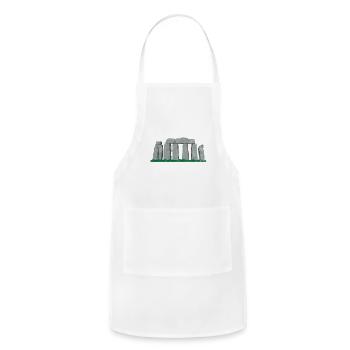 stonehenge gift wiltshire temple sightseeing - Adjustable Apron - white - Front - Julia (174cm)