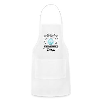 Great Slave Lake Northwest Territories Canada - Adjustable Apron - white - Front - Julia (174cm)