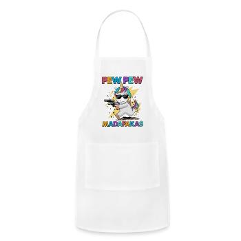 pew pew madafakas - Adjustable Apron - white - Front - Julia (174cm)