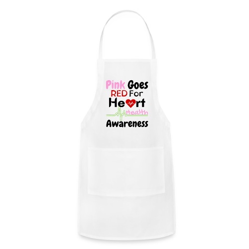 AKA Pink Goes Red, For Heart Health Awareness - Adjustable Apron
