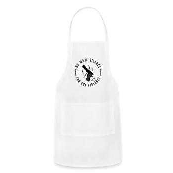 No More Silence End Gun Violence - Adjustable Apron - white - Front - Julia (174cm)