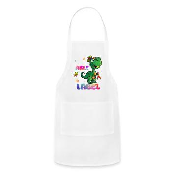 able label - Adjustable Apron - white - Front - Julia (174cm)
