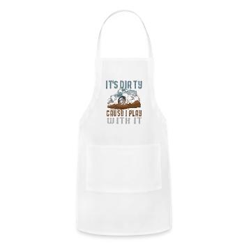MUD BOGGING: It's Dirty Cause - Adjustable Apron - white - Front - Julia (174cm)